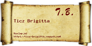 Ticz Brigitta névjegykártya